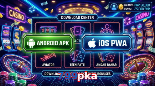 Main screen of 799Pka download page for PK players